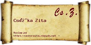 Csóka Zita névjegykártya